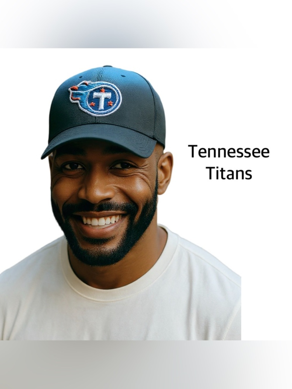 Tennessee Titans NFL Adjustable Navy Polyester Embroidered Cap One Size